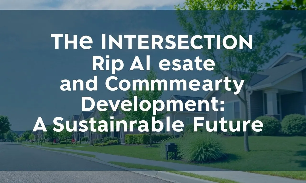 The Intersection of Real Estate and Community Development: A Sustainable Future The Intersection of Real Estate and Community Development: A Sustainable Future