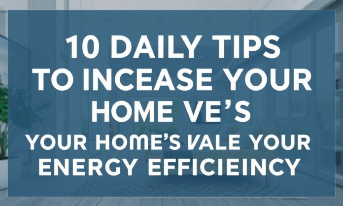 10 Daily Tips to Increase Your Home's Value and Energy Efficiency