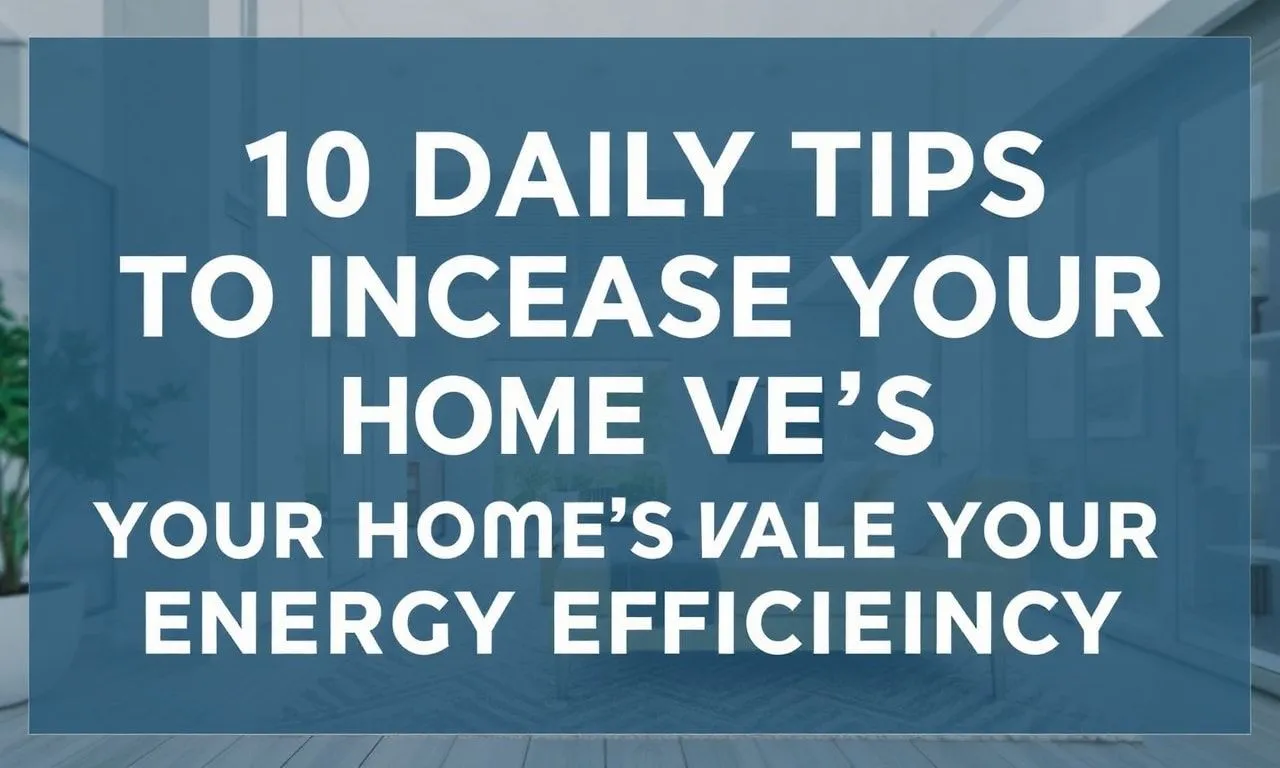 10 Daily Tips to Boost Your Home’s Value and Energy Efficiency 10 Daily Tips to Increase Your Home's Value and Energy Efficiency