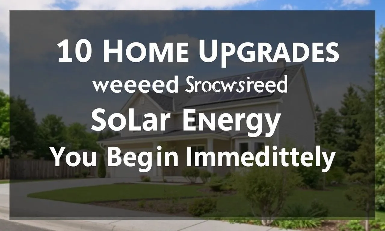 10 Solar-Powered Home Upgrades You Can Start Today 10 Home Upgrades Powered by Solar Energy You Can Begin Immediately