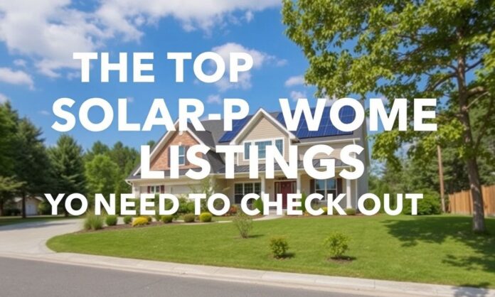 The Top Solar-Powered Home Listings You Need to Check Out