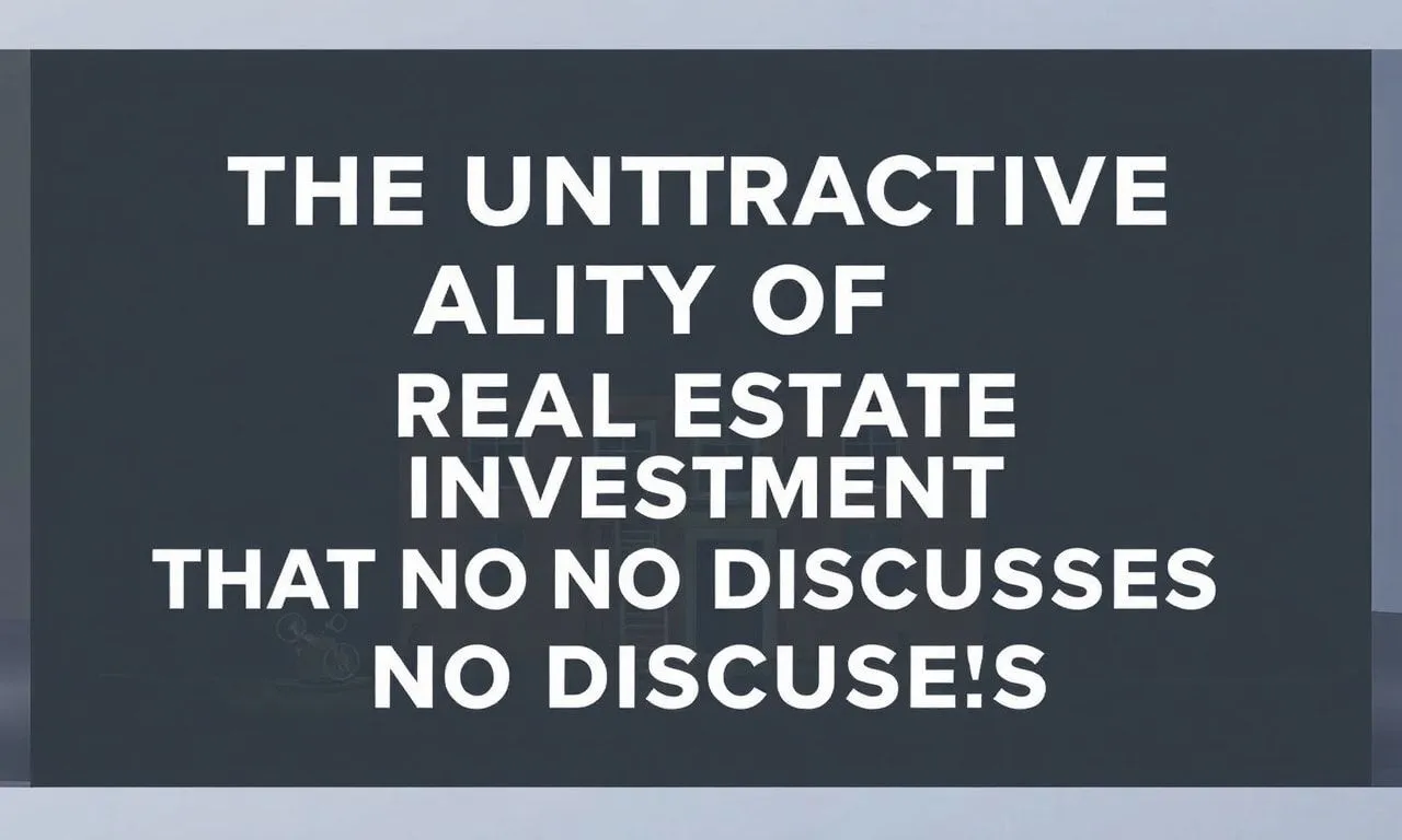 The Ugly Truth About Real Estate Investing Nobody Talks About The Unattractive Reality of Real Estate Investment That No One Discusses
